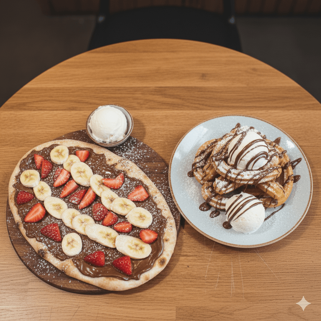 Dessert - Bryssel flatbread, Madrid churros